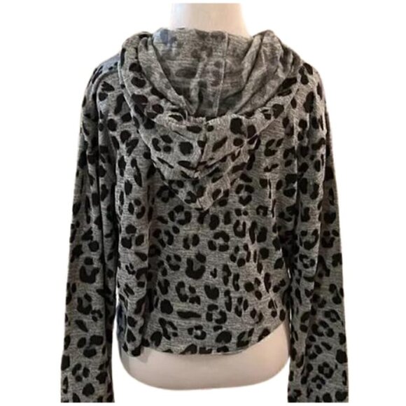 Catherine Malandrino Cheetah Print Hoodie Top Large NWT - Picture 4 of 7